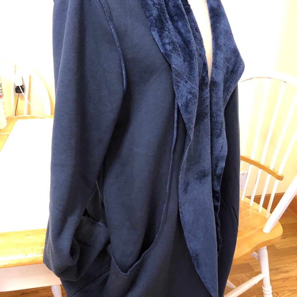 Soft surroundings lined cardigan sweater, L - Picture 3 of 6